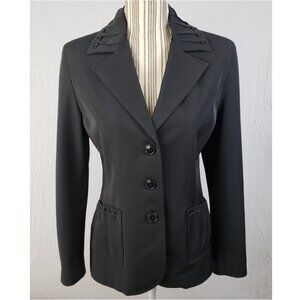 JAVIER SIMORRA Barcelona Blazer Jacket Black size 6 Preppy Y2K